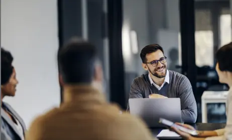 Coworkers in a meeting