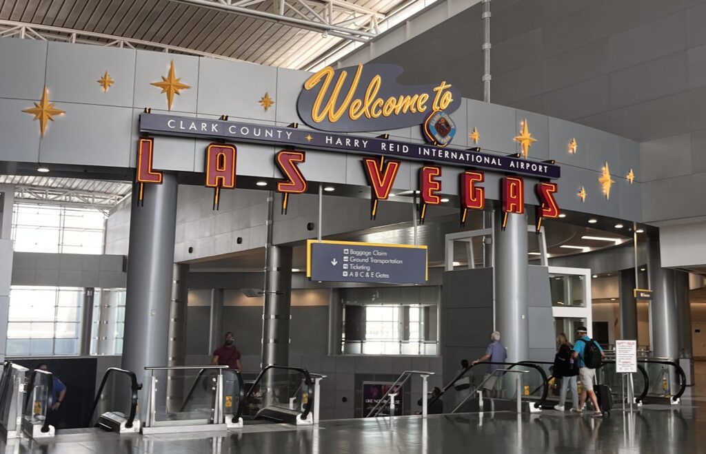 Las Vegas sign in airport